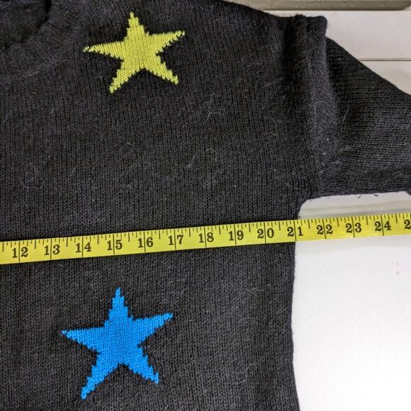 Rails Perci Star Print Sweater Small Wool Alpaca Cashmere Multicolor Black Pullo - Picture 9 of 11